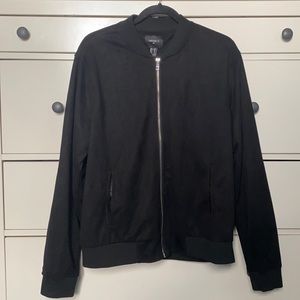 Suede bomber jacket